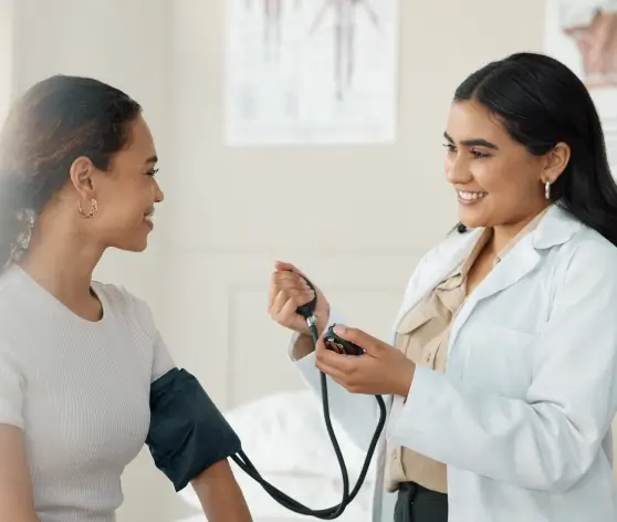 Doctor and patient in the clinic