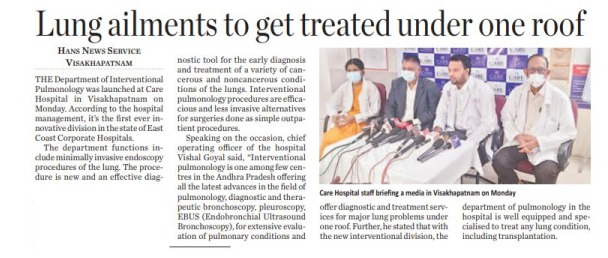 Interventional Pulmonology Dept Launch at CARE Hospitals Vizag