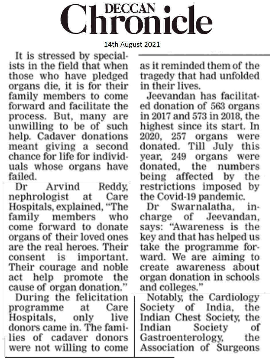 World Organ Donors Day Facilitation Program