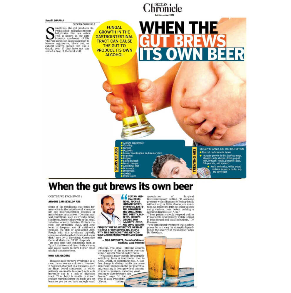 Wenn der Darm sein eigenes Bier braut