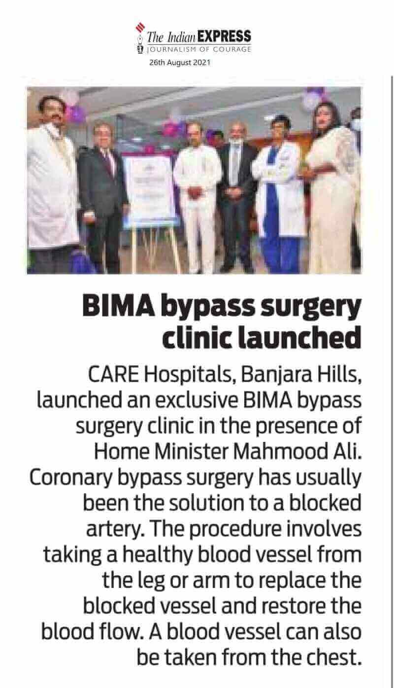 إطلاق عيادة BIMA للجراحة في مستشفيات CARE - Banjara Hills بواسطة Indian Express