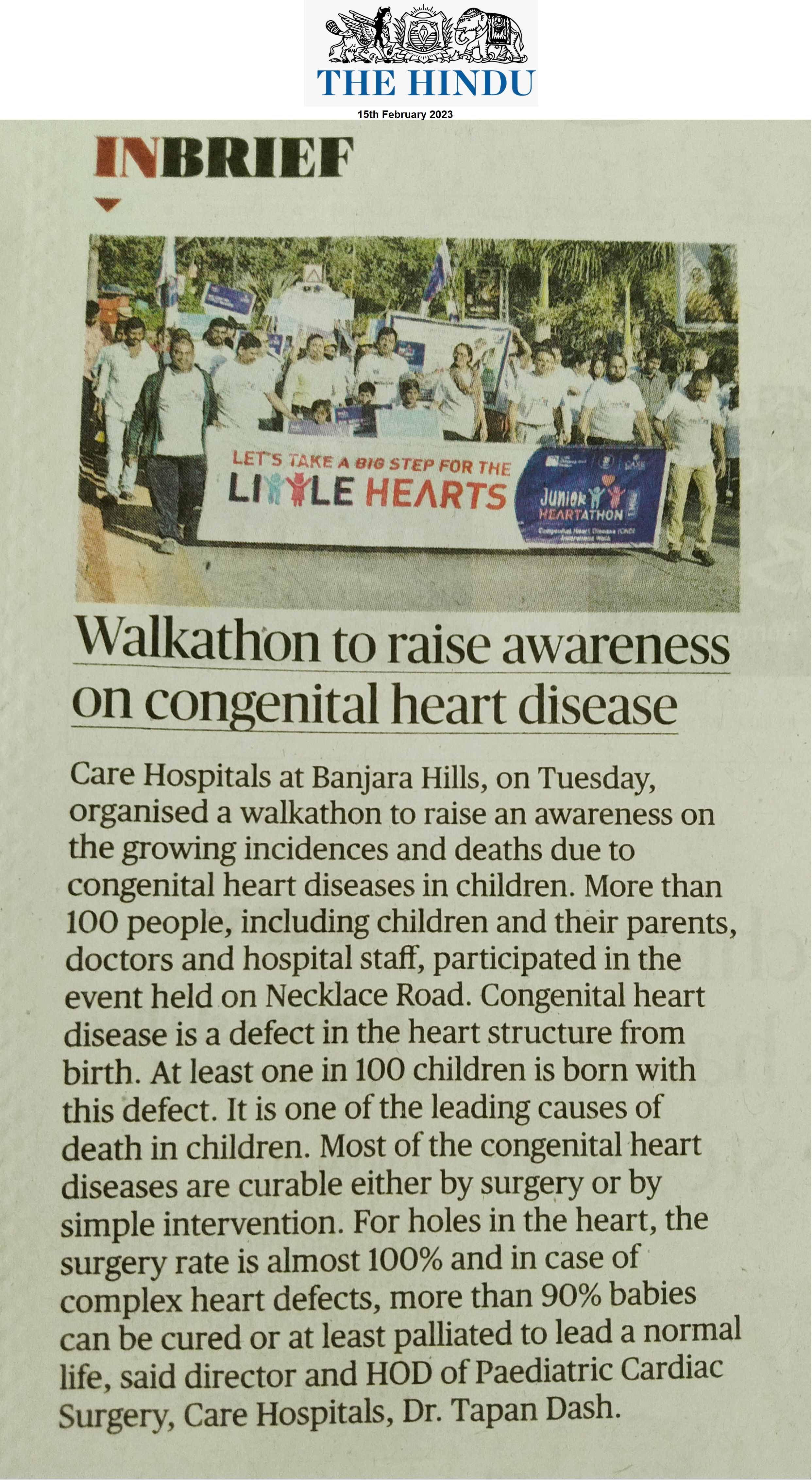Congenential Heart Defect Walkhaton by The Hindhu