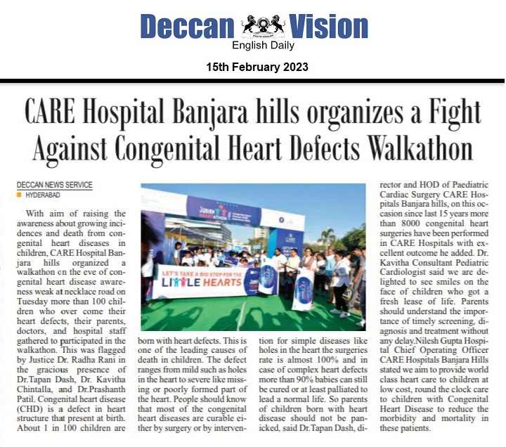 Congenential Heart Defect Walkhaton News in Deccan Vision