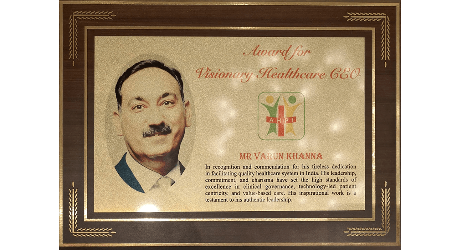 Award for Visionary Healthcare CEO - Mr. Varun Khanna