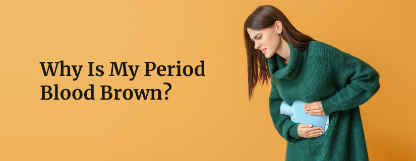 We're used to seeing dark brown discharge on a period, but what