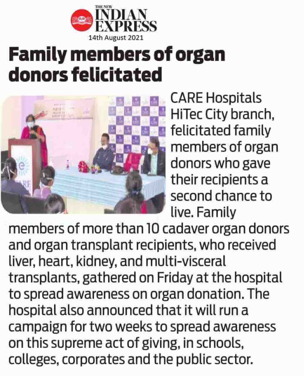 World Organ Donors Day Facilitation Program